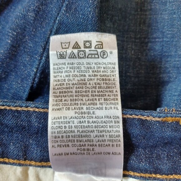 Signature by Levi Strauss Jeans Dark Wash Lowrise Bootcut Stretch Size 12 Med - Picture 10 of 14